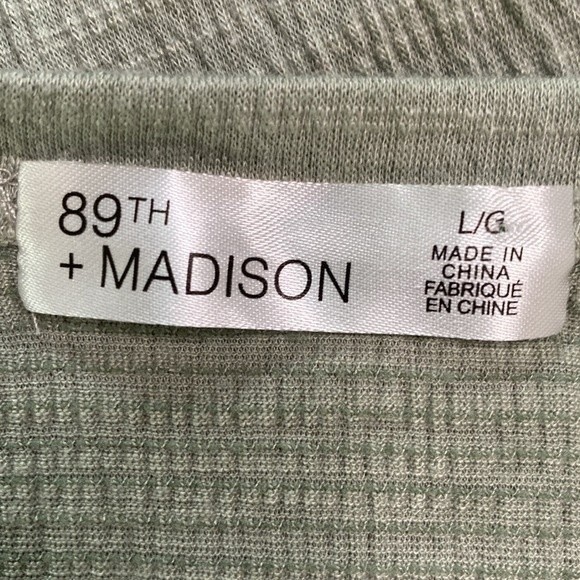 89th & Madison Asymmetrical Gauze Pullover Top 3/4 Sleeve Textured Soft Stretchy - Picture 11 of 15